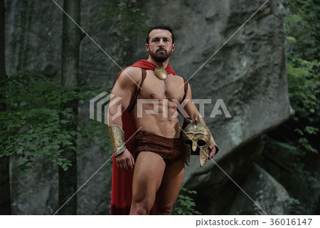 Spartan warrior in the woods Spartan warrior in the woods 36016147
