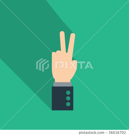 hands icon with two fingers open symbol. hand hands icon with two fingers open symbol. hand 36016702
