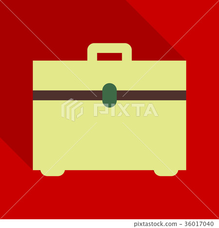 Brown leather briefcase with handle and stitching Brown leather briefcase with handle and stitching 36017040