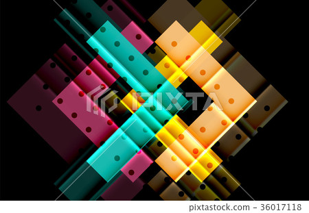 Colorful triangles and arrows on dark background Colorful triangles and arrows on dark background 36017118