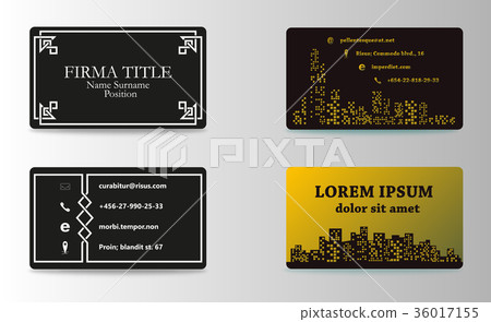 Set of modern business card print templates Set of modern business card print templates 36017155