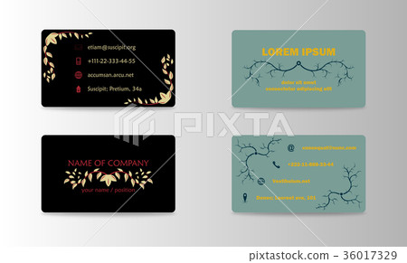 Set of modern business card print templates Set of modern business card print templates 36017329