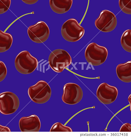 Realistic Detailed Ripe Red Berry Cherry 36017438