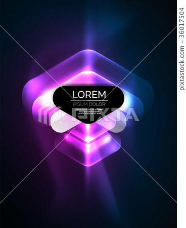 Futuristic neon glowing arrows techno background 36017504