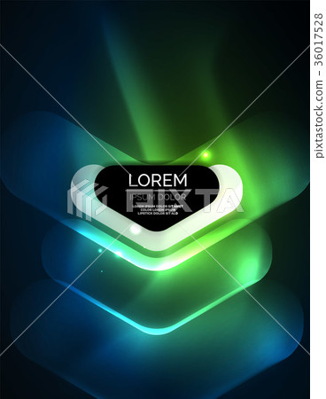 Futuristic neon glowing arrows techno background Futuristic neon glowing arrows techno background 36017528