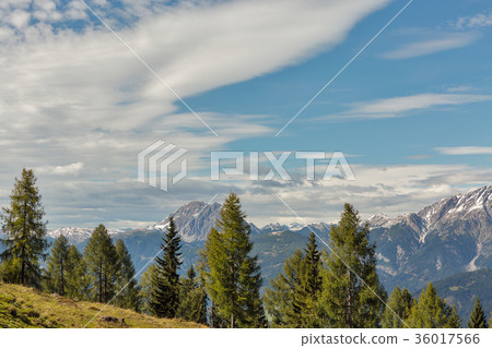 Alpine landscape with blue sky in Austria. Alpine landscape with blue sky in Austria. 36017566