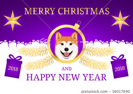 Happy New Year 2018 and Merry Christmas with Akita 36017690