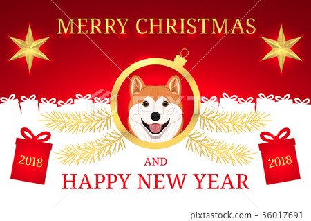 Happy New Year 2018 and Merry Christmas with Akita Happy New Year 2018 and Merry Christmas with Akita 36017691