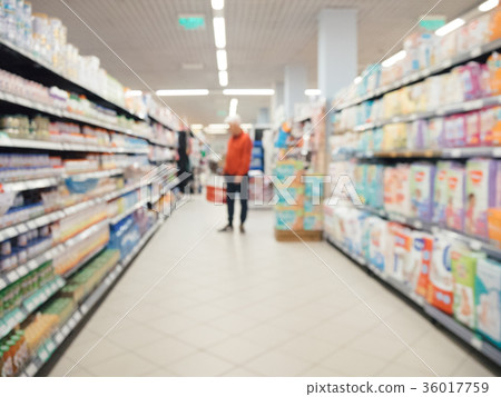 blurred supermarket aisle blurred supermarket aisle 36017759