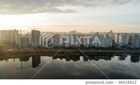 aerial view of Poznyaki. Darnitskiy district, Kiev aerial view of Poznyaki. Darnitskiy district, Kiev 36018912