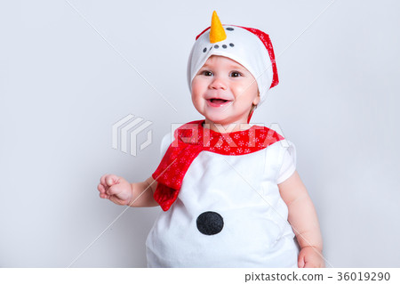 merry christmas and happy new year. happy baby in 36019290