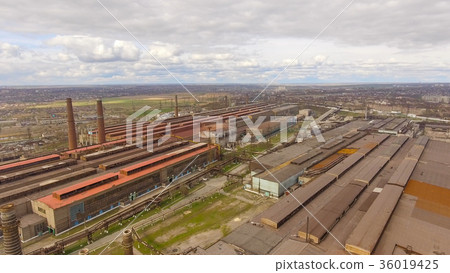 Aerial view of industrial steel plant. Aerial 36019425