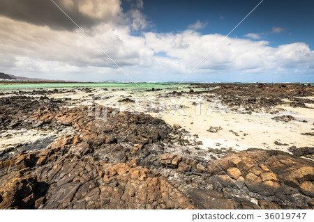 The coast of Atlantic ocean near town Orzola The coast of Atlantic ocean near town Orzola 36019747