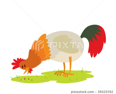 Cute cartoon rooster vector illustration chicken Cute cartoon rooster vector illustration chicken 36020392