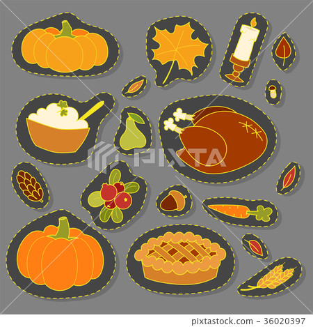 Happy thanksgiving day design holiday objects Happy thanksgiving day design holiday objects 36020397