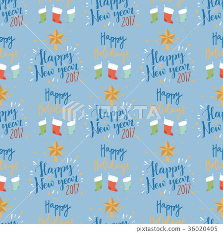 Christmas seamless pattern hand drawn style Christmas seamless pattern hand drawn style 36020405