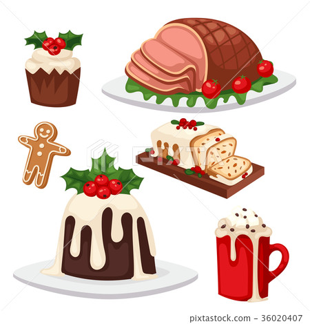 Christmas food and desserts holiday decoration Christmas food and desserts holiday decoration 36020407