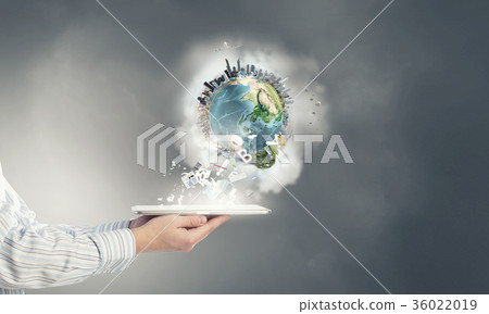 Earth planet on tablet pc Earth planet on tablet pc 36022019
