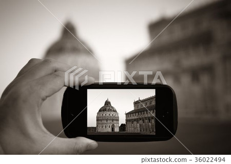 Pisa Italy in smart phone Pisa Italy in smart phone 36022494