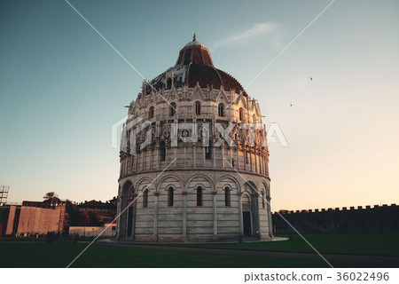 Pisa Piazza dei Miracoli sunset Pisa Piazza dei Miracoli sunset 36022496