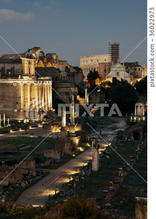 Rome Forum night Rome Forum night 36022973