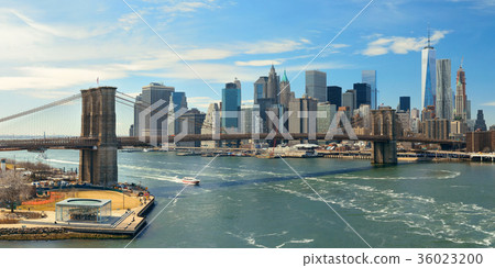 Brooklyn Bridge and downtown Manhattan Brooklyn Bridge and downtown Manhattan 36023200