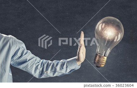Light bulb in hand 36023604