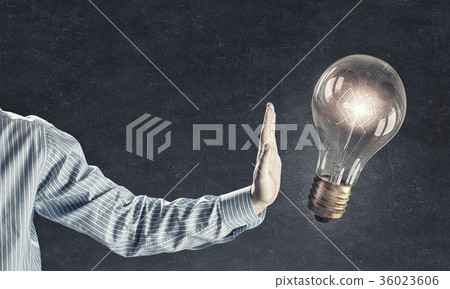 Light bulb in hand 36023606