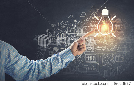 Light bulb in hand Light bulb in hand 36023637