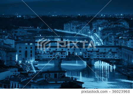 Florence skyline night Florence skyline night 36023968