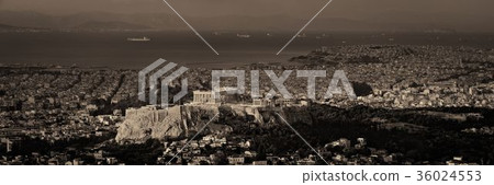 Athens skyline from Mt Lykavitos panorama 36024553