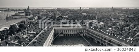 Piazza San Marco bell tower panorama view Piazza San Marco bell tower panorama view 36024848