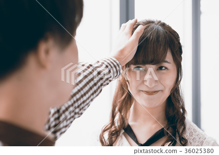 University student love couple conversation University student love couple conversation 36025380