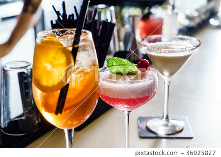 cocktails in the bar cocktails in the bar 36025827