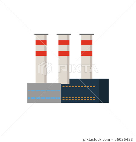 Factory Industrial Buildings Power plants vector - Stock Illustration ...
