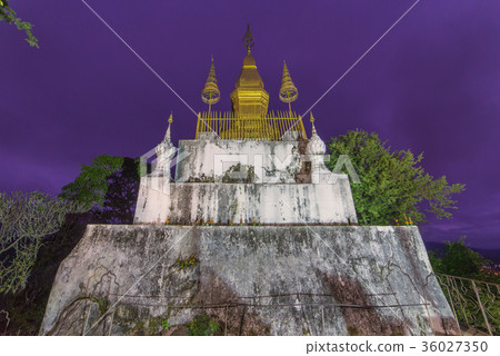 Pagoda of Phu Si Temple in Luang Pra bang, Laos 36027350