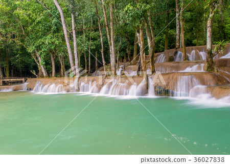 Tad Sae Waterfalls at Luang prabang, Laos Tad Sae Waterfalls at Luang prabang, Laos 36027838