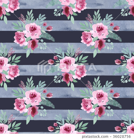 Watercolor seamless floral pattern - Stock Illustration [36028756] - PIXTA
