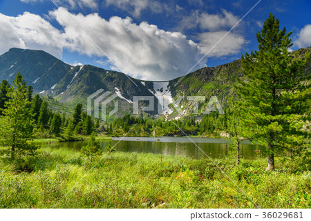 View on Fourth Lake of Karakol lakes in Altai View on Fourth Lake of Karakol lakes in Altai 36029681