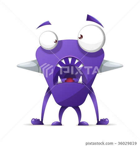 Terrible, cute monster - cartoon characters. 36029819