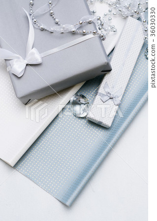 luxury jewelry gift for top class, grey background 36030330