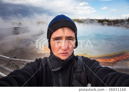 Tourist in Yellowstone 36031188