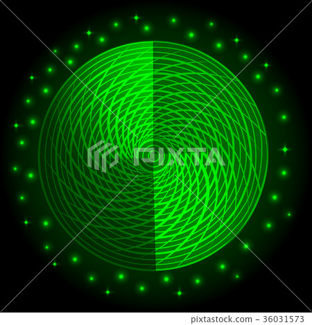 Abstract green neon round glow light effect. Abstract green neon round glow light effect. 36031573