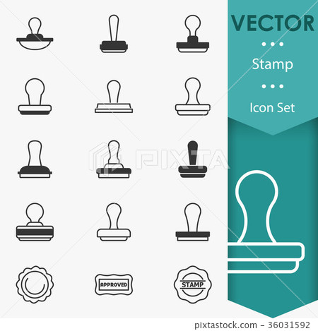 Stamp icons vector 36031592