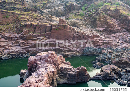 Beautiful Indian landscape in Gharial Sanctuary Beautiful Indian landscape in Gharial Sanctuary 36031765