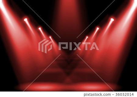 Abstract red lighting flare on the floor. 36032014