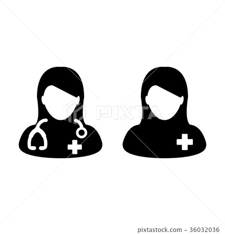 Doctor Icon Vector Patient Medical Consultation 36032036