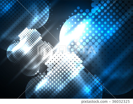 Shiny neon glowing circles, dot particles Shiny neon glowing circles, dot particles 36032325