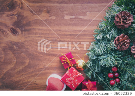 Christmas background with gift boxes and fir tree Christmas background with gift boxes and fir tree 36032329