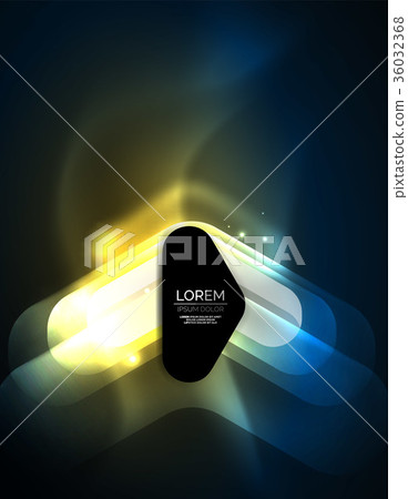 Futuristic neon glowing arrows techno background Futuristic neon glowing arrows techno background 36032368